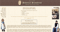 Desktop Screenshot of historicalseamstress.com