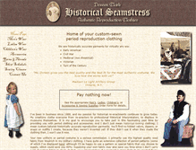 Tablet Screenshot of historicalseamstress.com